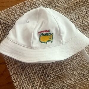 Masters Baby White Bucket Hat with Embroidered Logo